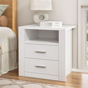 Artiss Queen Bed Frame with Storage and Bedside Table Set Boucle Fabric Gas Lift Bed Base 2-Drawer Nightstand