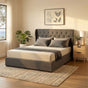 Artiss Gas Lift Queen Bed Frame and Bedside Table Set 2 Drawer Nightstand Bedroom Furniture Bundle BFRAME-SET-ISSA-1D1S-BS01
