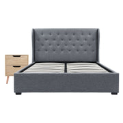 Artiss Gas Lift Queen Bed Frame and Bedside Table Set 2 Drawer Nightstand Bedroom Furniture Bundle BFRAME-SET-ISSA-1D1S-BS01