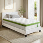 Artiss Single Bed Frame with Hybrid Mattress Set 30cm Medium Firm Platform Headboard Boucle Upholstered BFRAME-SET-NEO-TED-S
