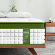 Artiss Single Bed Frame with Hybrid Mattress Set 30cm Medium Firm Platform Headboard Boucle Upholstered BFRAME-SET-NEO-TED-S