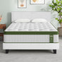 Artiss Double Bed Frame and BedStory Hybrid Mattress Bundle with Headboard White BFRAME-SET-NEO-XF-34-D