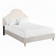Artiss Queen Bed Frame with Storage Scalloped Velvet Headboard Wooden Platform Base BFRAME-ZORA-IRIS-Q-GR