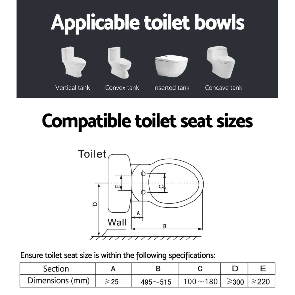 Cefito Electric Bidet Toilet Seat Cover Auto Smart Water Wash Dry Panel Control BIDET-C-ELEC-3616