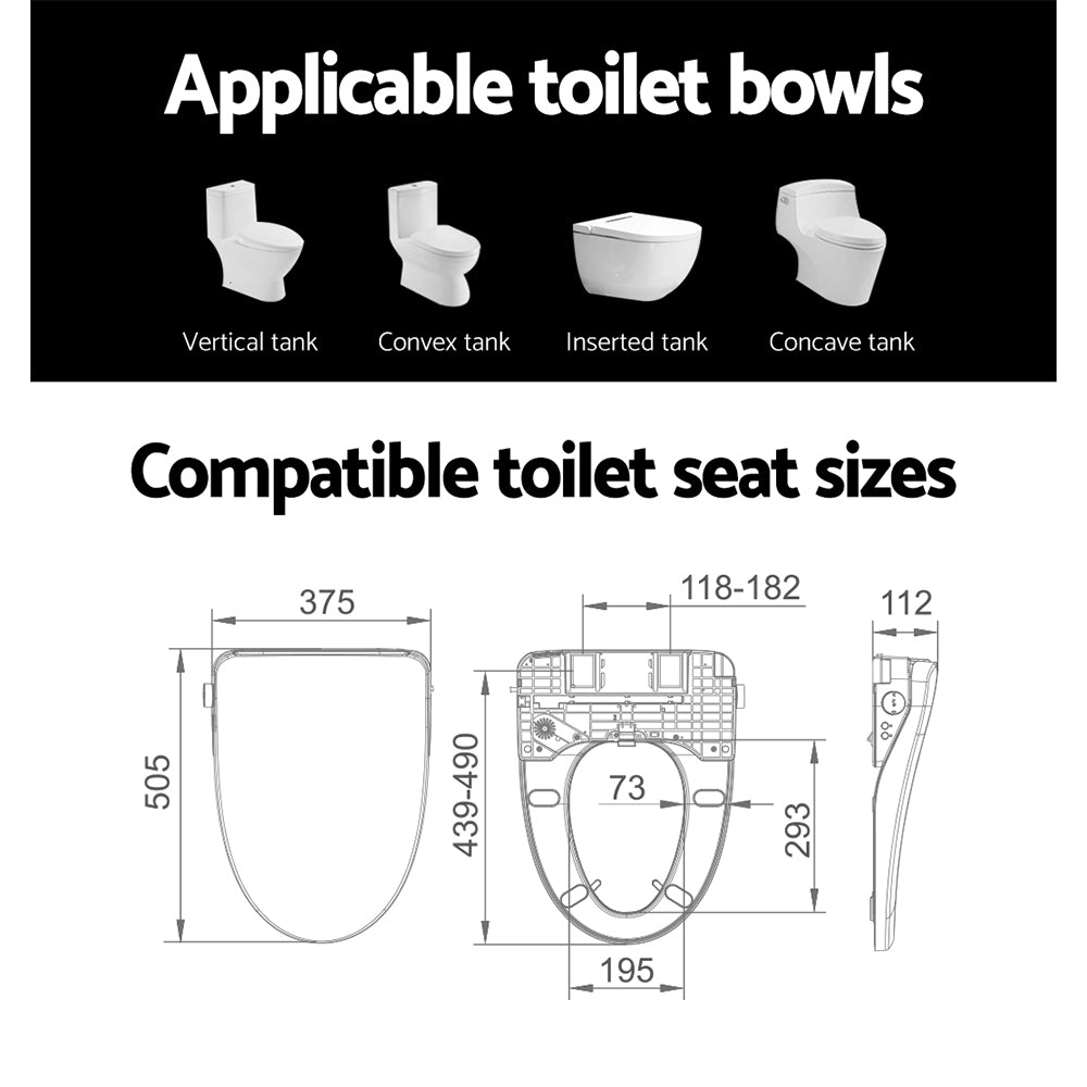 Cefito Bidet Electric Toilet Seat Cover Remote Control BIDET-E-ELEC-R-WH