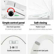 Cefito Electric Bidet Toilet Seat Cover Auto Smart Water Wash Dryer Night Light BIDET-E-N-505V-WH