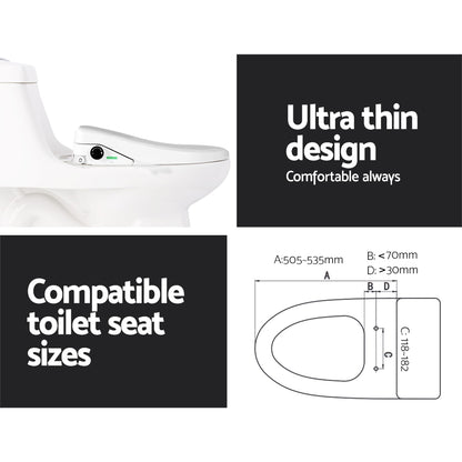 Cefito Electric Bidet Toilet Seat Cover Auto Smart Water Wash Dryer Night Light BIDET-E-N-505V-WH