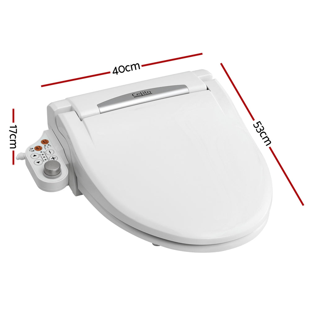 Cefito Electric Bidet Toilet Seat Cover LED Night Light Heated Seat with Remote BIDET-ELEC-3618Y-WH
