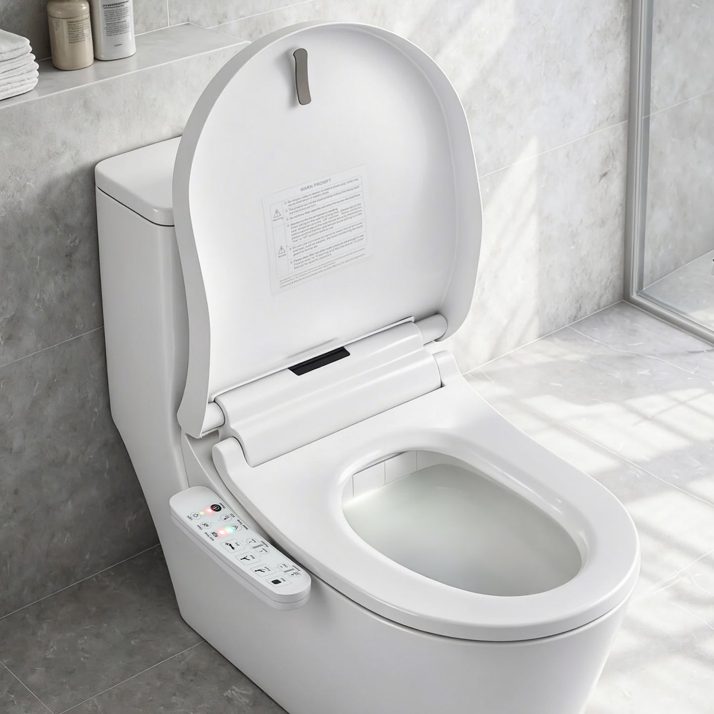 Cefito Smart Electric Bidet Toilet Seat Cover D-Shape SIAA Material Certified BIDET-ELEC-370D-WH