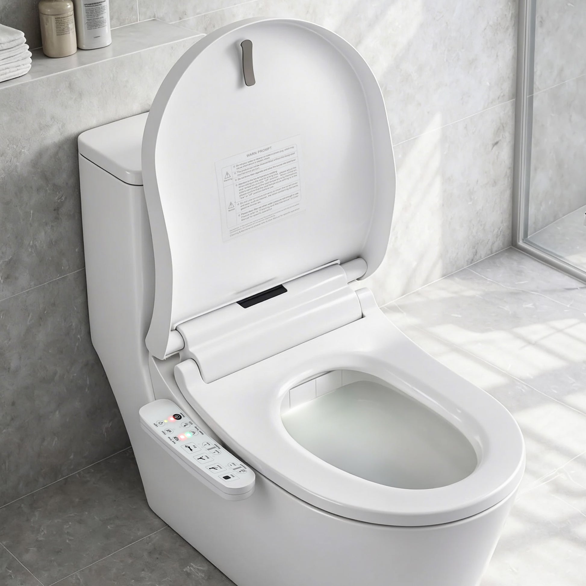 Cefito Smart Electric Bidet Toilet Seat Cover D-Shape SIAA Material Certified BIDET-ELEC-370D-WH