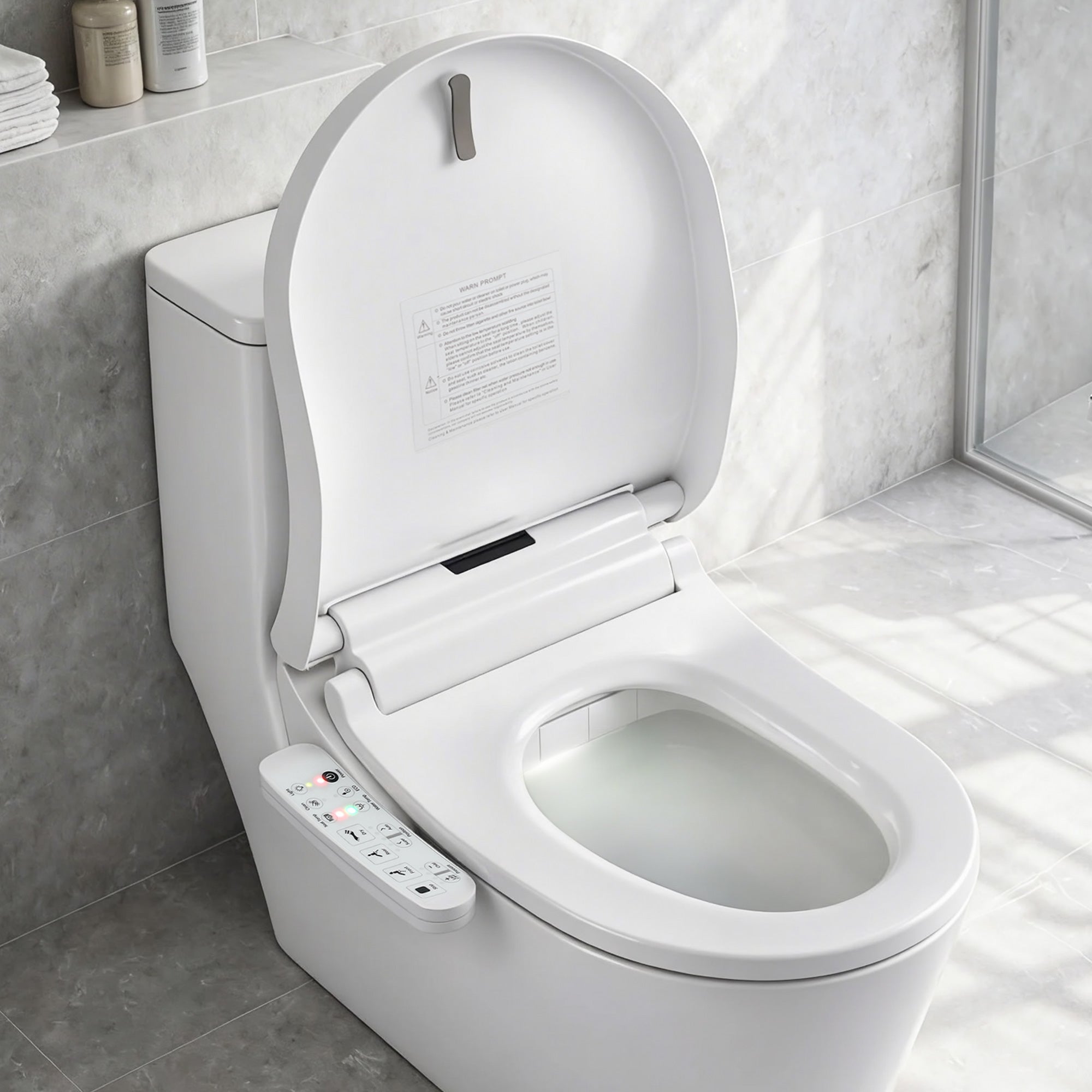 Cefito Smart Electric Bidet Toilet Seat Cover D-Shape SIAA Material Certified BIDET-ELEC-370D-WH