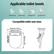 Cefito Smart Electric Bidet Toilet Seat Cover D-Shape SIAA Material Certified BIDET-ELEC-370D-WH
