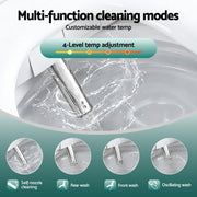 Cefito Smart Electric Bidet Toilet Seat Cover D-Shape SIAA Material Certified BIDET-ELEC-370D-WH