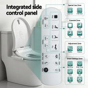 Cefito Smart Electric Bidet Toilet Seat Cover D-Shape SIAA Material Certified BIDET-ELEC-370D-WH