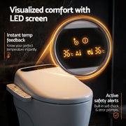 Cefito Smart Electric Bidet Toilet Seat LED Display Heated Dryer WaterMark BIDET-ELEC-371D-WH