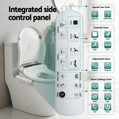 Cefito Smart Electric Bidet Toilet Seat LED Display Heated Dryer WaterMark BIDET-ELEC-371D-WH