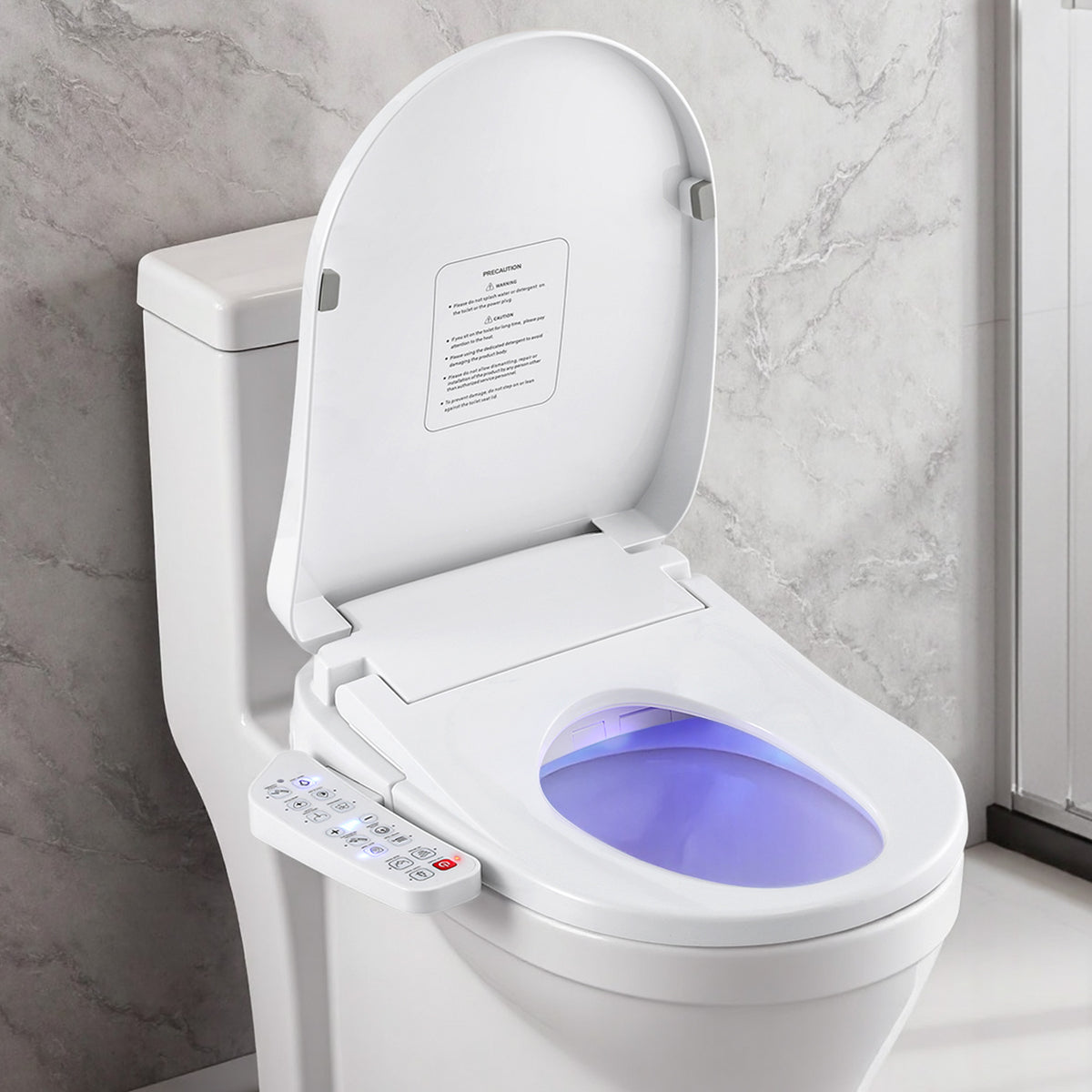 Cefito Electric Bidet Toilet Seat Cover Heated Warm Water Dryer LED Night Light BIDET-ELEC-629G-WH