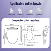 Cefito Electric Bidet Toilet Seat Cover Heated Warm Water Dryer LED Night Light BIDET-ELEC-629G-WH