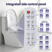 Cefito Electric Bidet Toilet Seat Cover Heated Warm Water Dryer LED Night Light BIDET-ELEC-629G-WH