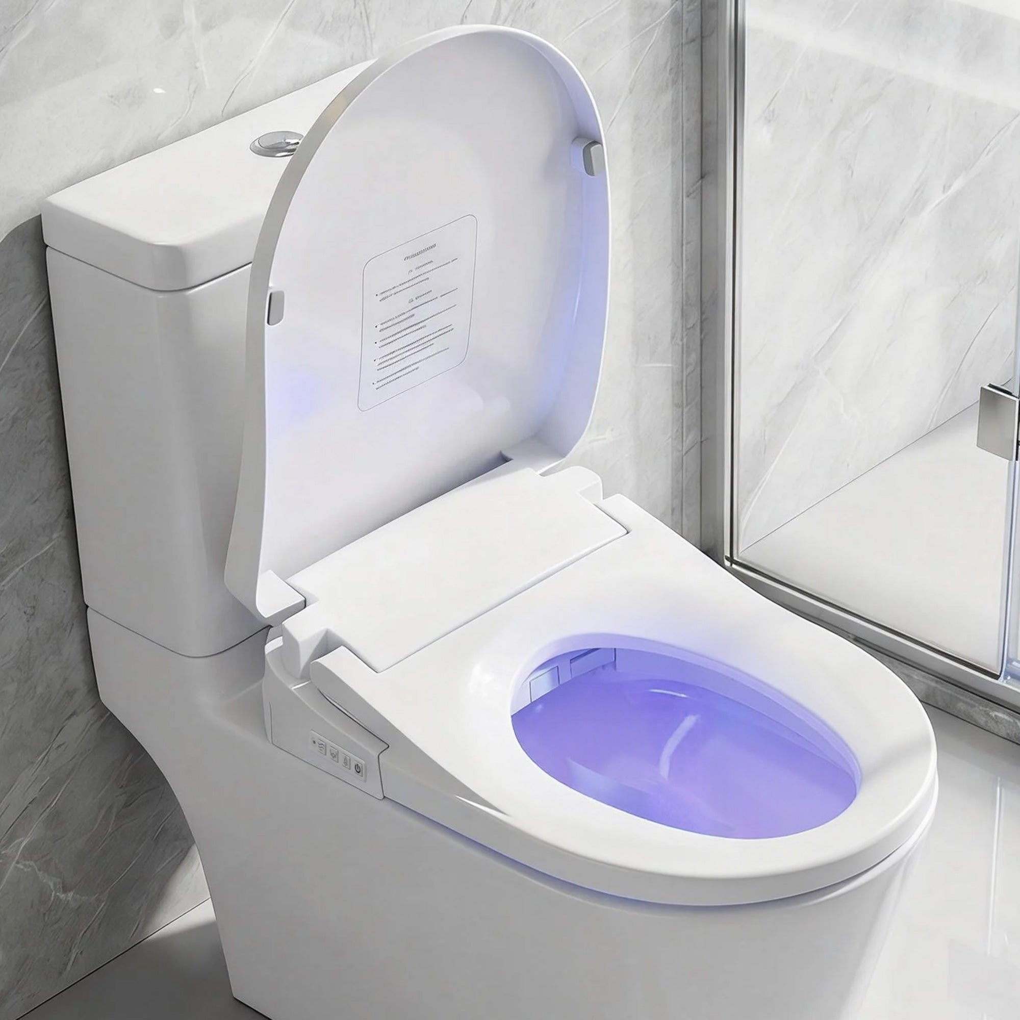 Cefito Smart Electric Bidet Toilet Seat Wireless Remote Heated Dryer Auto Wash BIDET-ELEC-659G-WH