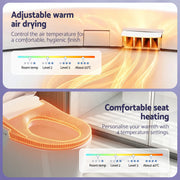 Cefito Smart Electric Bidet Toilet Seat Wireless Remote Heated Dryer Auto Wash BIDET-ELEC-659G-WH