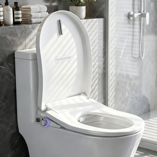 Cefito Electric Bidet Toilet Seat Washing Without Power Heated D-Shape Air Dryer BIDET-ELEC-S003-WH