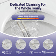 Cefito Electric Bidet Toilet Seat Washing Without Power Heated D-Shape Air Dryer BIDET-ELEC-S003-WH