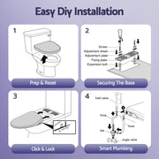 Cefito Electric Bidet Toilet Seat Washing Without Power Heated D-Shape Air Dryer BIDET-ELEC-S003-WH