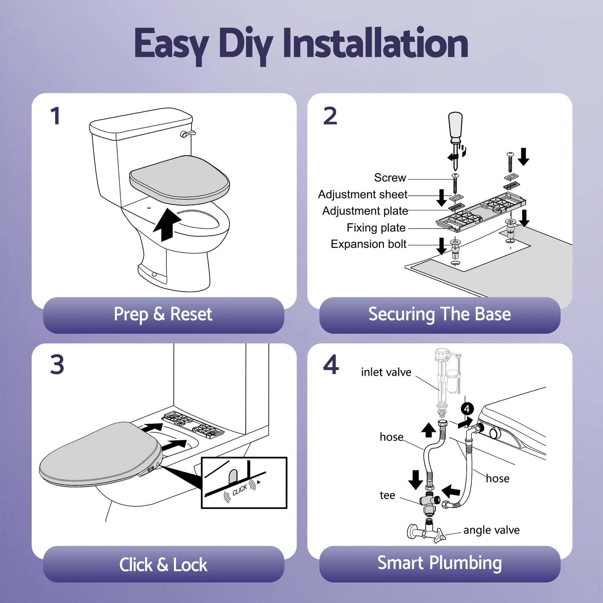 Cefito Electric Bidet Toilet Seat Washing Without Power Heated D-Shape Air Dryer BIDET-ELEC-S003-WH