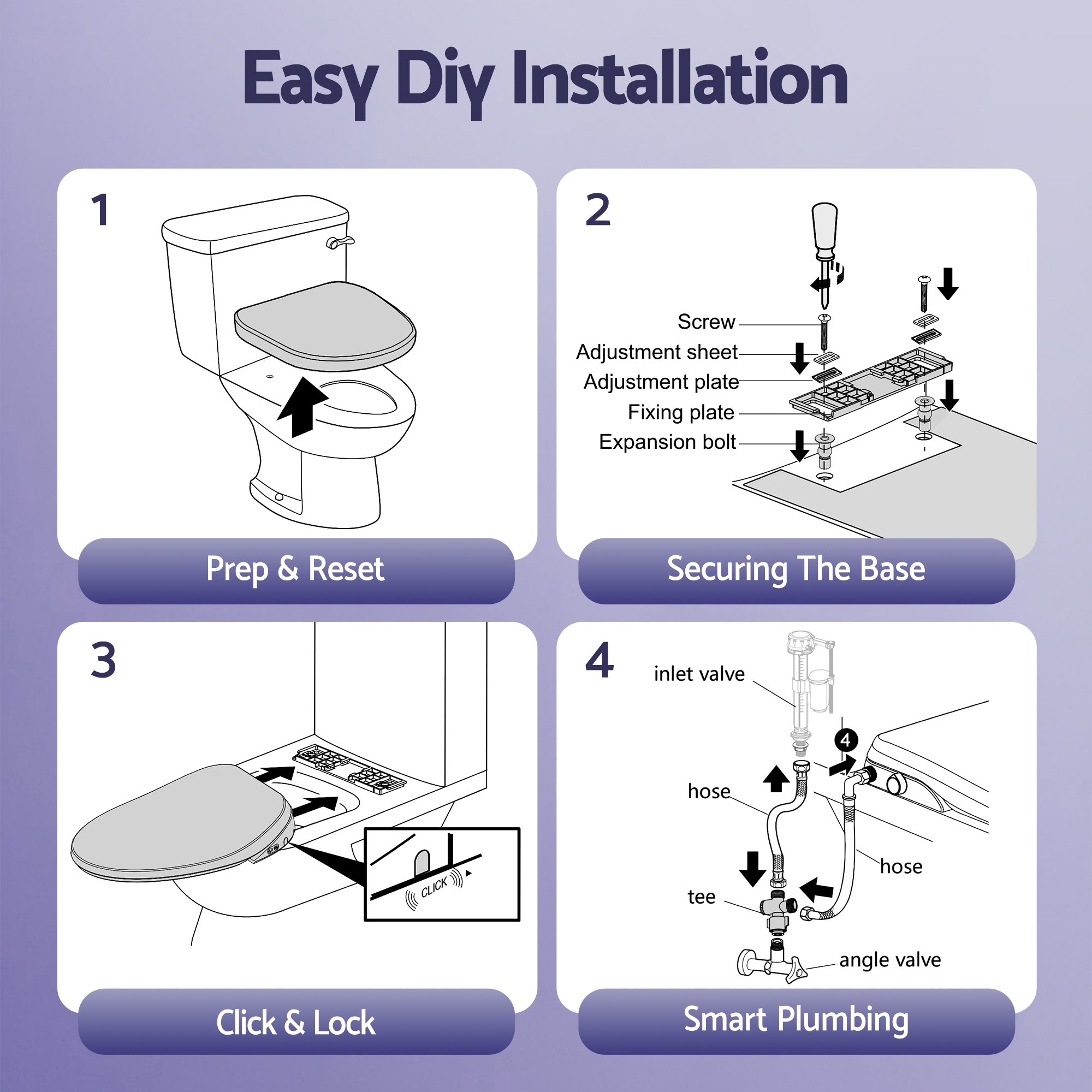 Cefito Electric Bidet Toilet Seat Washing Without Power Heated D-Shape Air Dryer BIDET-ELEC-S003-WH