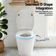 Cefito Non Electric Bidet Toilet Seat O-Shape Dual Nozzle Soft Close WaterMark DIY BIDET-N-ELEC-A106-WH
