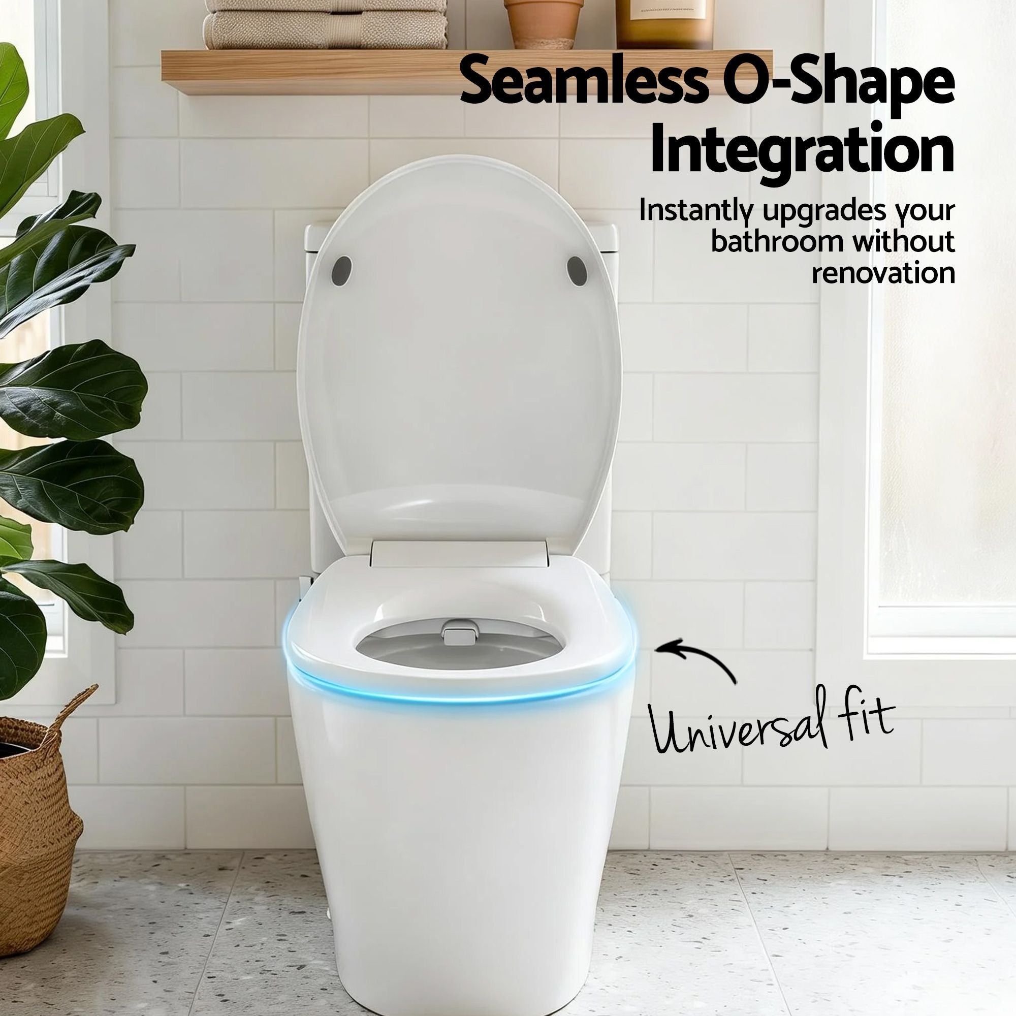 Cefito Non Electric Bidet Toilet Seat O-Shape Dual Nozzle Soft Close WaterMark DIY BIDET-N-ELEC-A106-WH