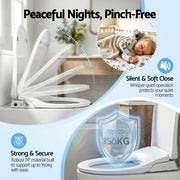 Cefito Non Electric Bidet Toilet Seat D-Shape Dual Nozzle Soft Close WaterMark DIY BIDET-N-ELEC-A108-WH