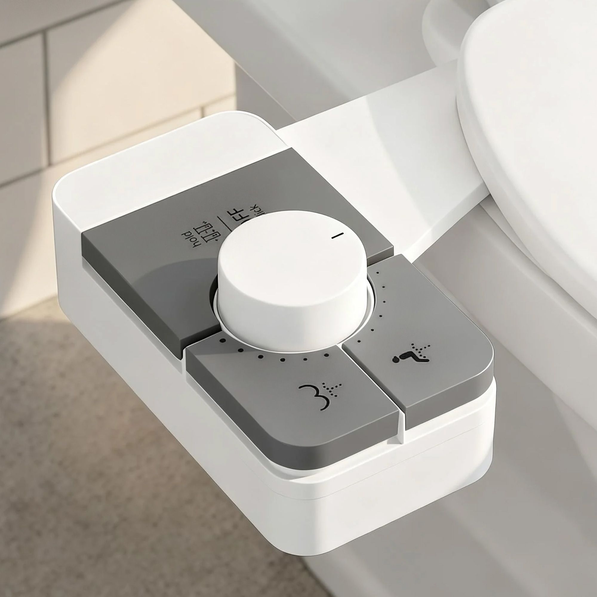 Cefito Non-Electric Ultra-Slim Bidet Attachment Detachable Bidet with Dual Nozzle Frontal & Rear Wash BIDET-PART-B012-WH