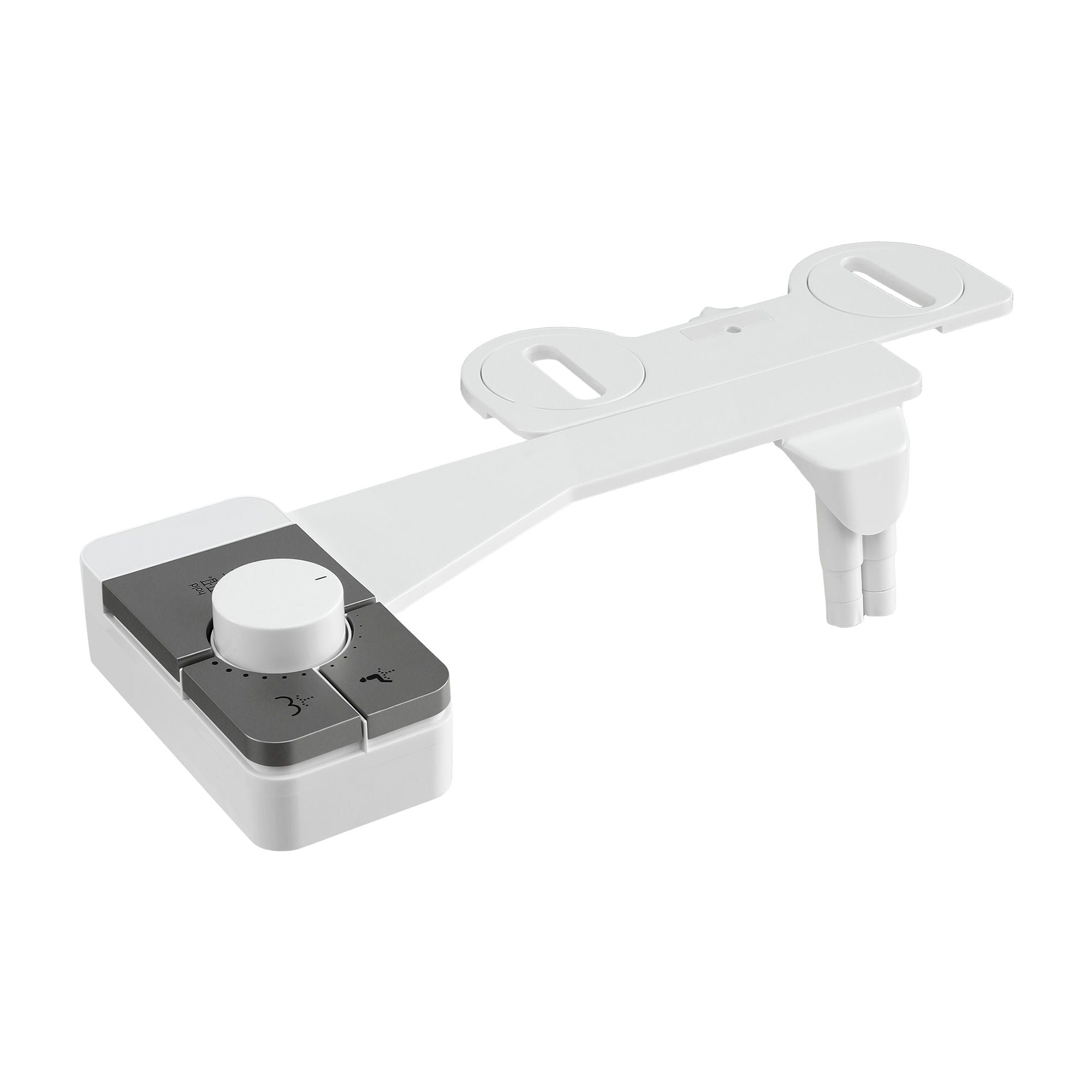 Cefito Non-Electric Ultra-Slim Bidet Attachment Detachable Bidet with Dual Nozzle Frontal & Rear Wash BIDET-PART-B012-WH
