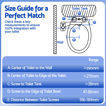 Cefito Non-Electric Ultra-Slim Bidet Attachment Detachable Bidet with Dual Nozzle Frontal & Rear Wash BIDET-PART-B012-WH