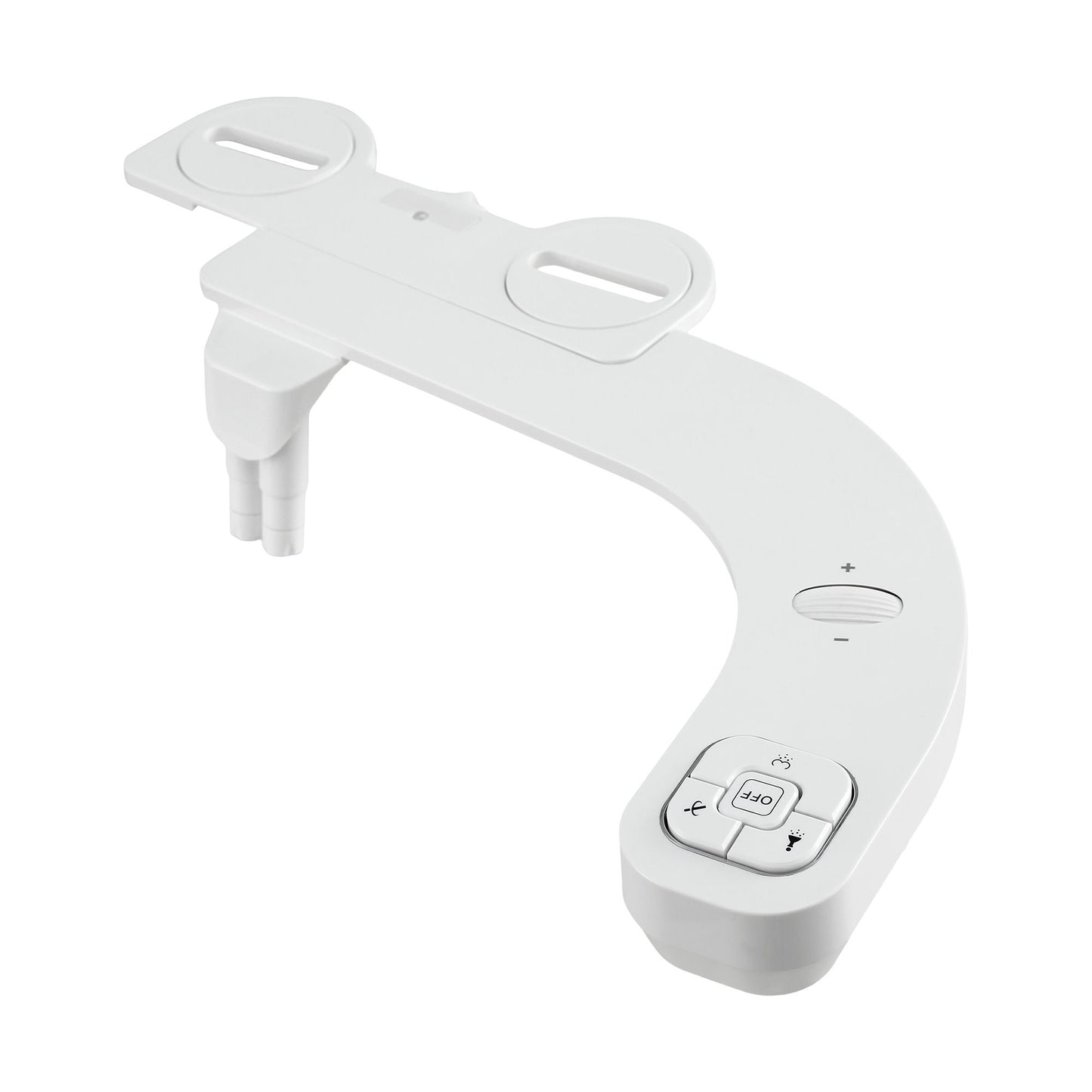 Cefito Ultra-Slim Bidet Attachment Detachable Bidet with Self-Cleaning Dual Nozzle Non-Electric Adjustable BIDET-PART-B014-WH
