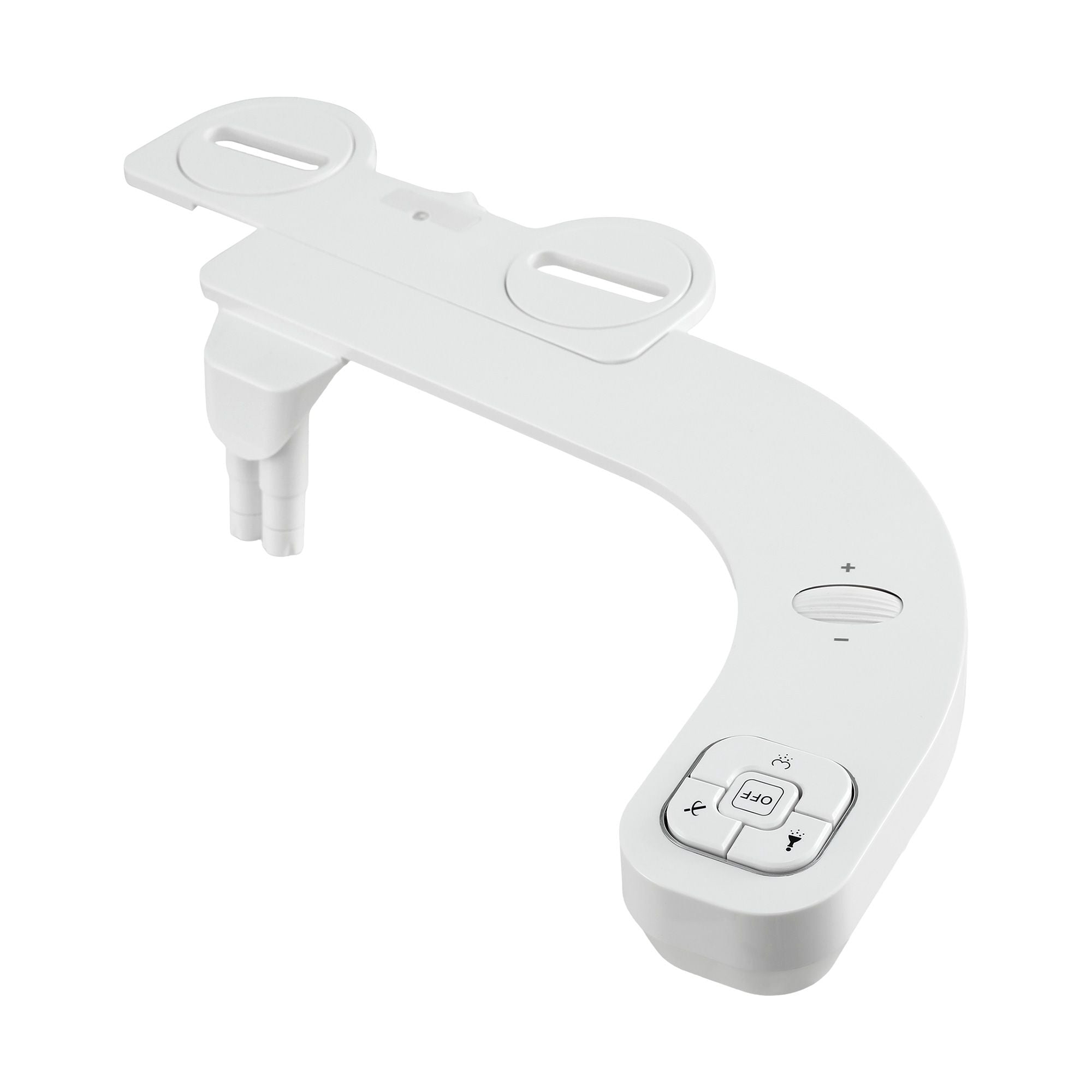 Cefito Ultra-Slim Bidet Attachment Detachable Bidet with Self-Cleaning Dual Nozzle Non-Electric Adjustable BIDET-PART-B014-WH