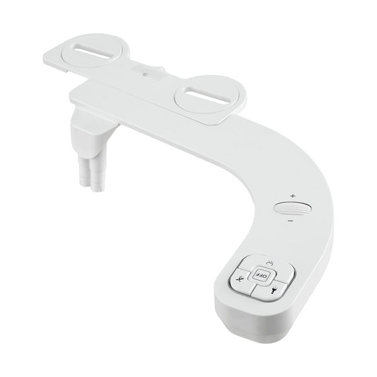 Cefito Ultra-Slim Bidet Attachment Detachable Bidet with Self-Cleaning Dual Nozzle Non-Electric Adjustable BIDET-PART-B014-WH