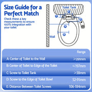 Cefito Ultra-Slim Bidet Attachment Detachable Bidet with Self-Cleaning Dual Nozzle Non-Electric Adjustable BIDET-PART-B014-WH