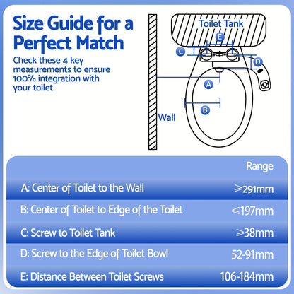 Cefito Ultra-Slim Bidet Attachment Detachable Bidet with Self-Cleaning Dual Nozzle Non-Electric Adjustable BIDET-PART-B014-WH