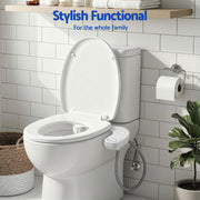 Cefito Ultra-Slim Bidet Attachment Detachable Bidet with Self-Cleaning Dual Nozzle Non-Electric Adjustable BIDET-PART-B014-WH