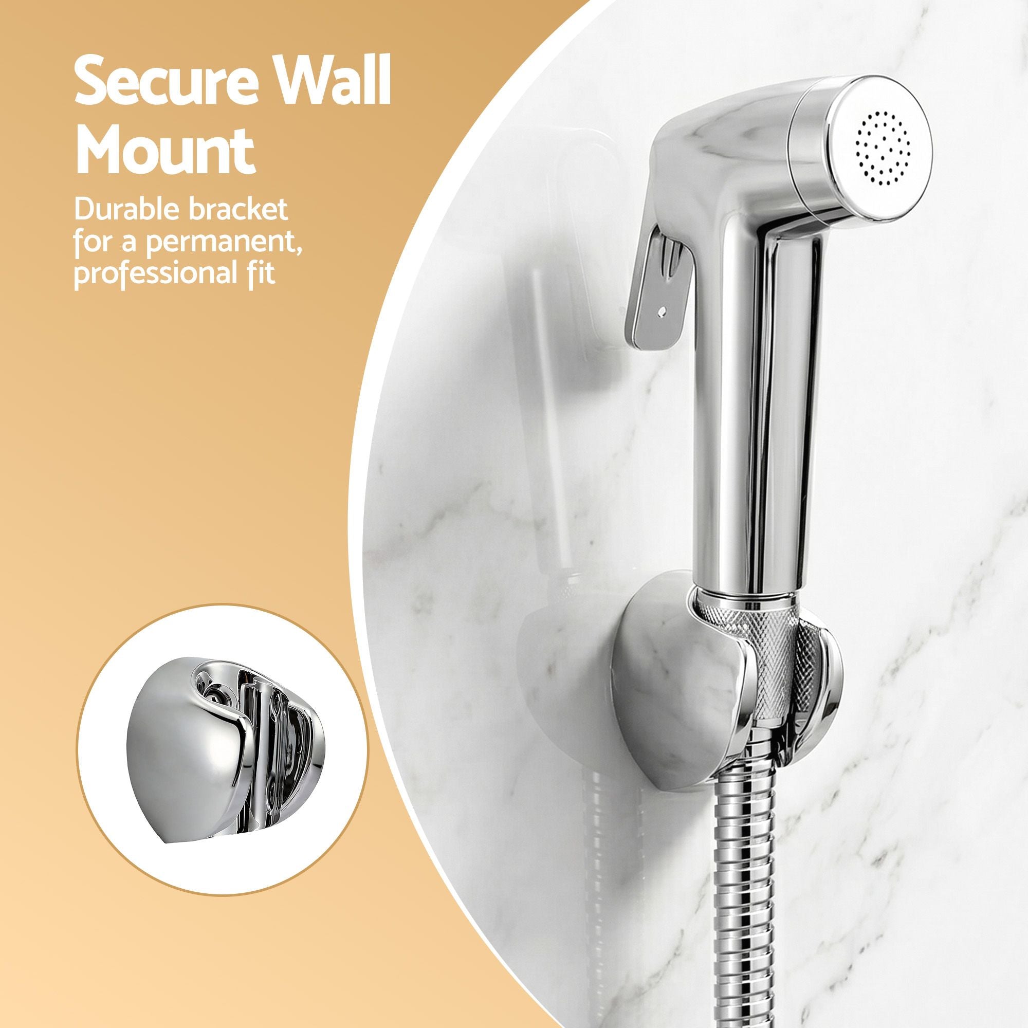 Cefito Handheld Bidet Sprayer for Toilet 1.5m Stainless Steel Hose Jet Spray for Feminine Wash Cloth Diaper BIDET-PART-SPRAY-SV