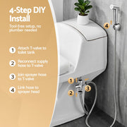 Cefito Handheld Bidet Sprayer for Toilet 1.5m Stainless Steel Hose Jet Spray for Feminine Wash Cloth Diaper BIDET-PART-SPRAY-SV