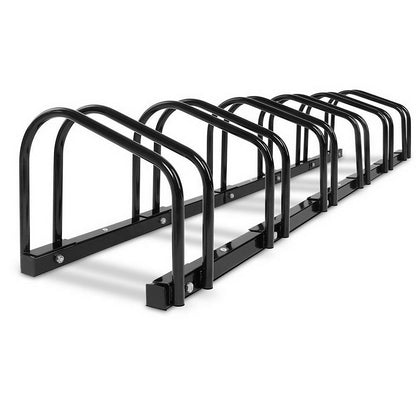 Weisshorn 6 Bike Stand Rack Bicycle Storage Floor Parking Holder Cycling Black BIKE-6-BK