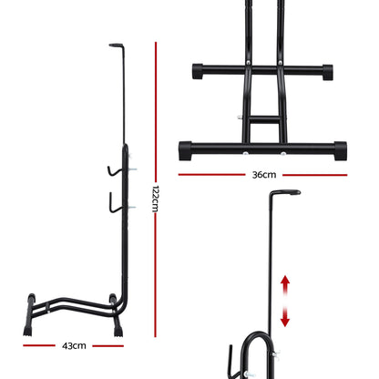 Weisshorn 4-in-1 Bike Parking Stand Vertical Floor Storage Rack for 24"-27.5" Bicycles, Adjustable Height BIKE-STD-BK