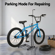 Weisshorn 4-in-1 Bike Parking Stand Vertical Floor Storage Rack for 24"-27.5" Bicycles, Adjustable Height BIKE-STD-BK
