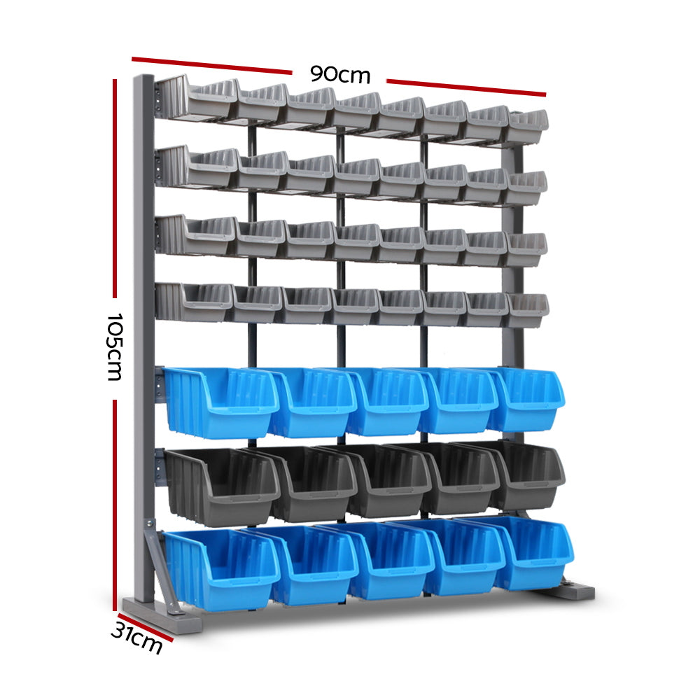 Giantz 47 Storage Bin Rack Free Stand Steel Stand BIN-RACK-47