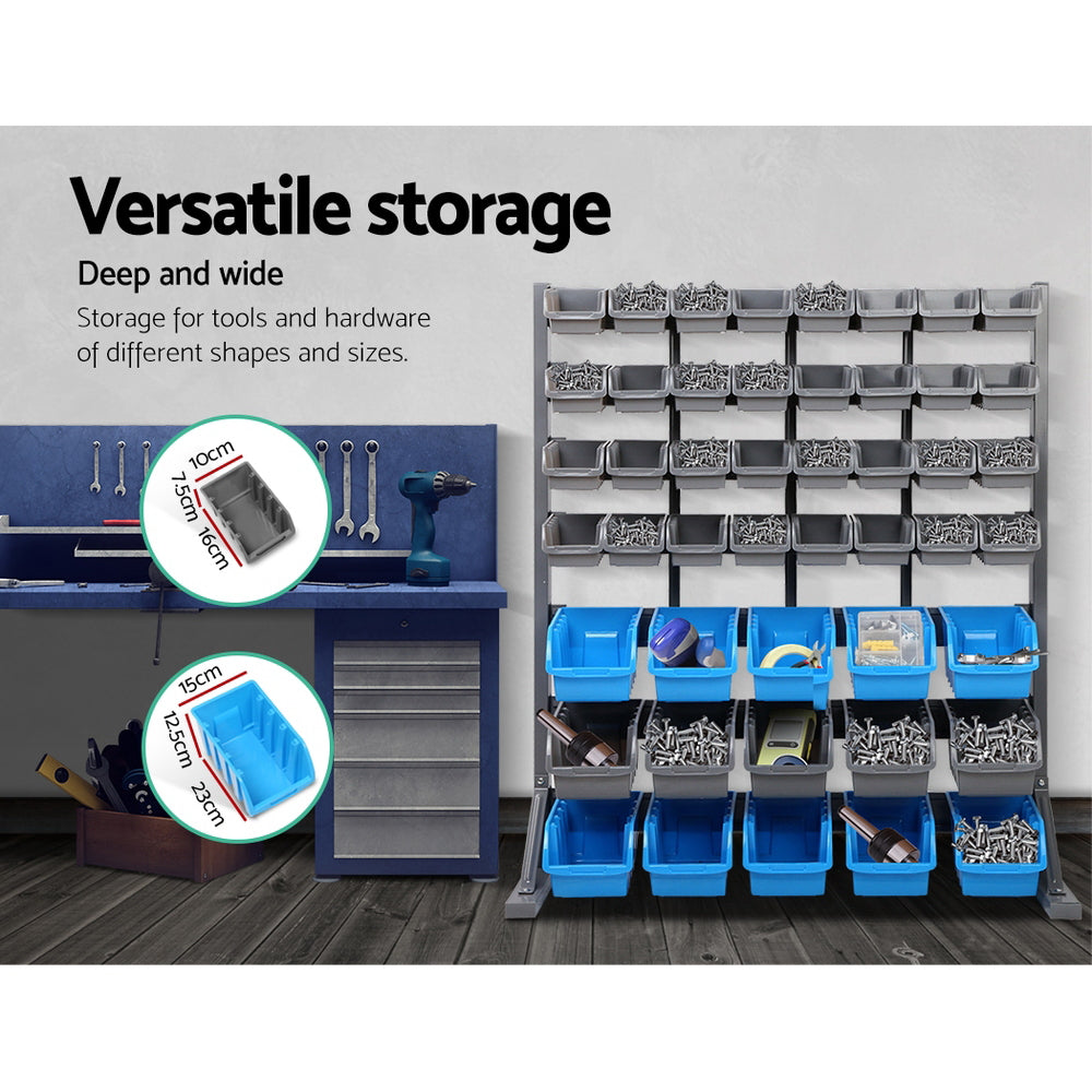 Giantz 47 Storage Bin Rack Free Stand Steel Stand BIN-RACK-47