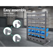 Giantz 47 Storage Bin Rack Free Stand Steel Stand BIN-RACK-47